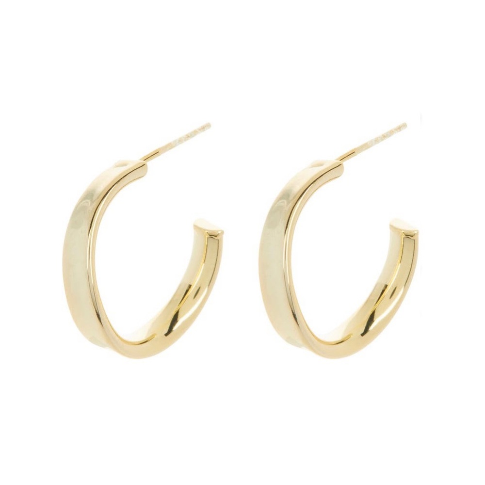 Argento Vivo Medium Hoop Twist Earrings